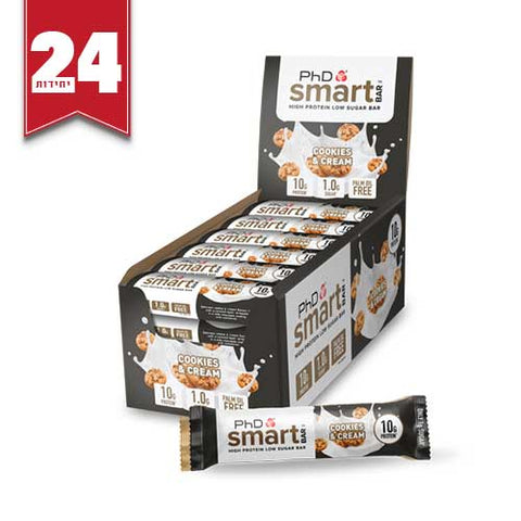 חטיפי חלבון סמארט | PhD SMART Protein Bar - מארז 24 יח'